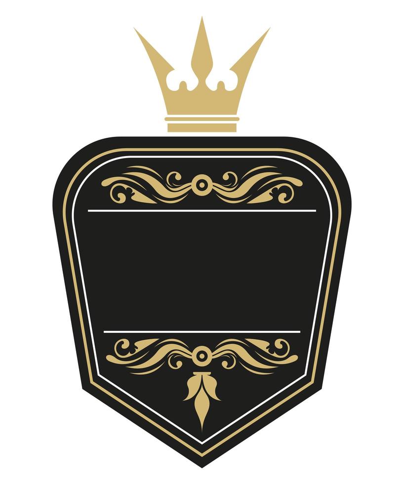 vintage label with crown vector