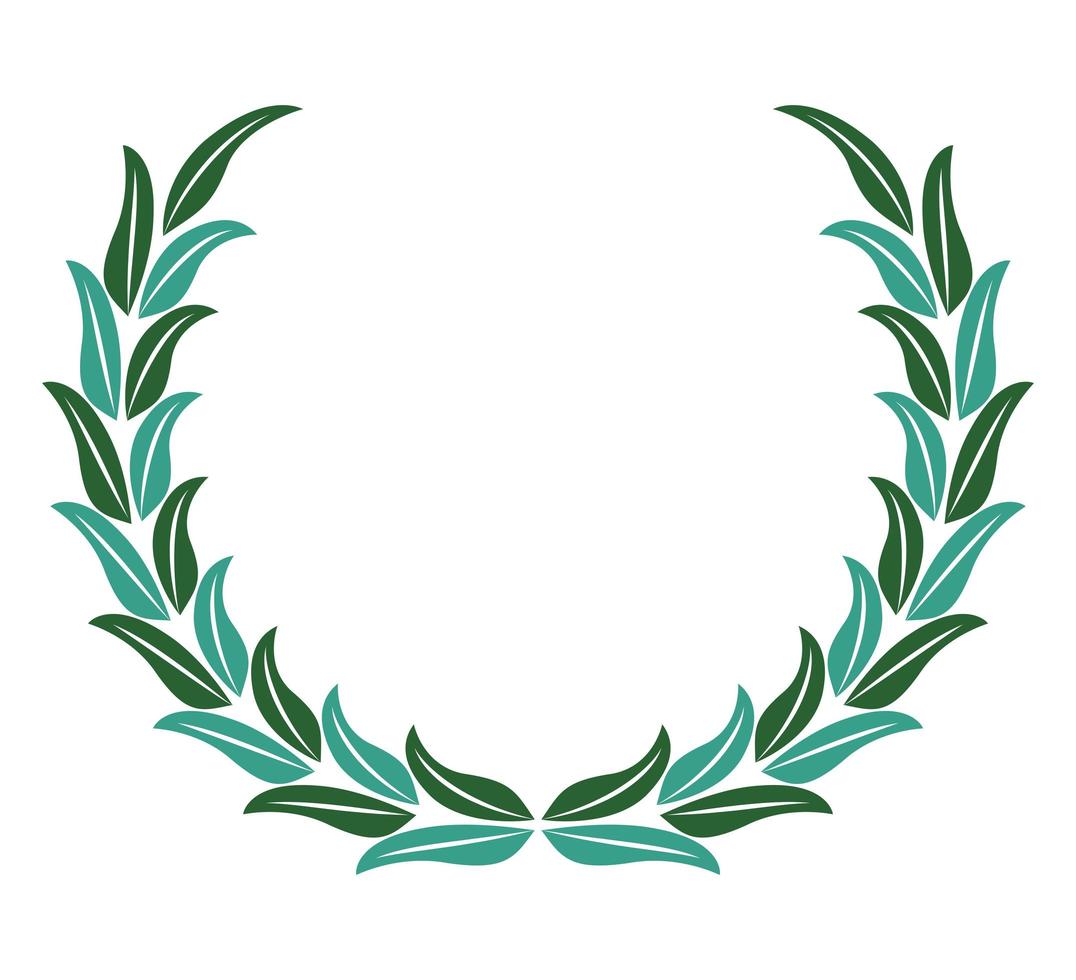 wreath laurel insignia vector