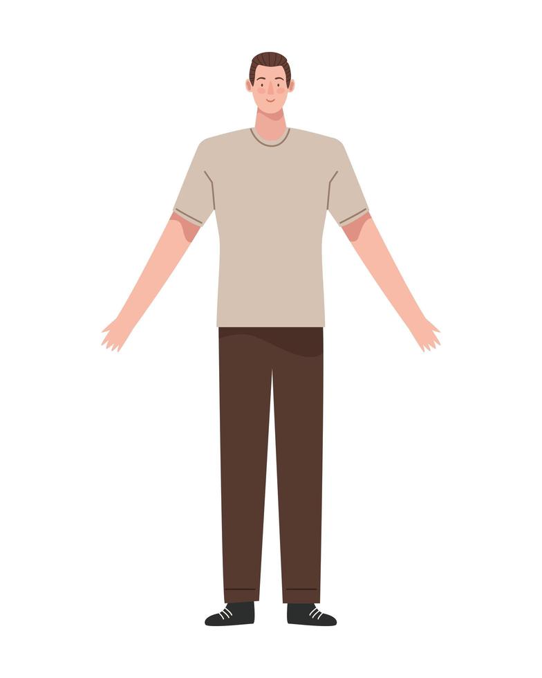 young tall man vector