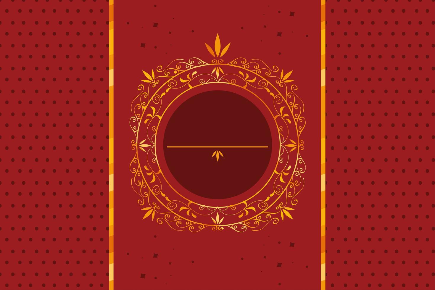 fondo punteado monograma dorado vector