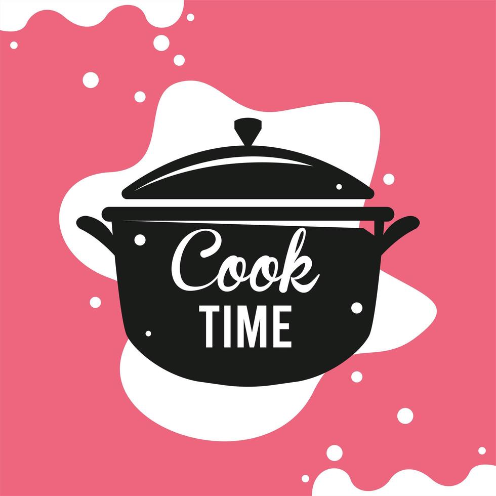 cook time in pot vector