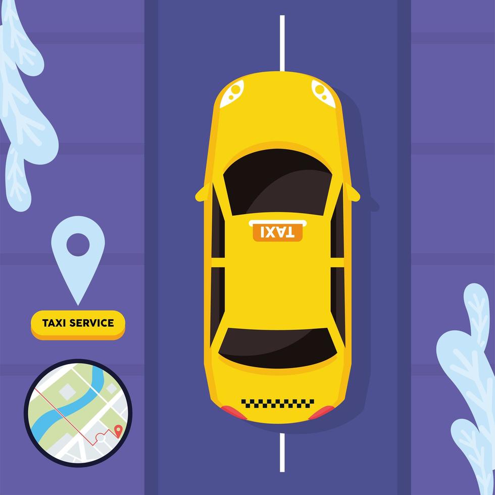 taxi service application vector