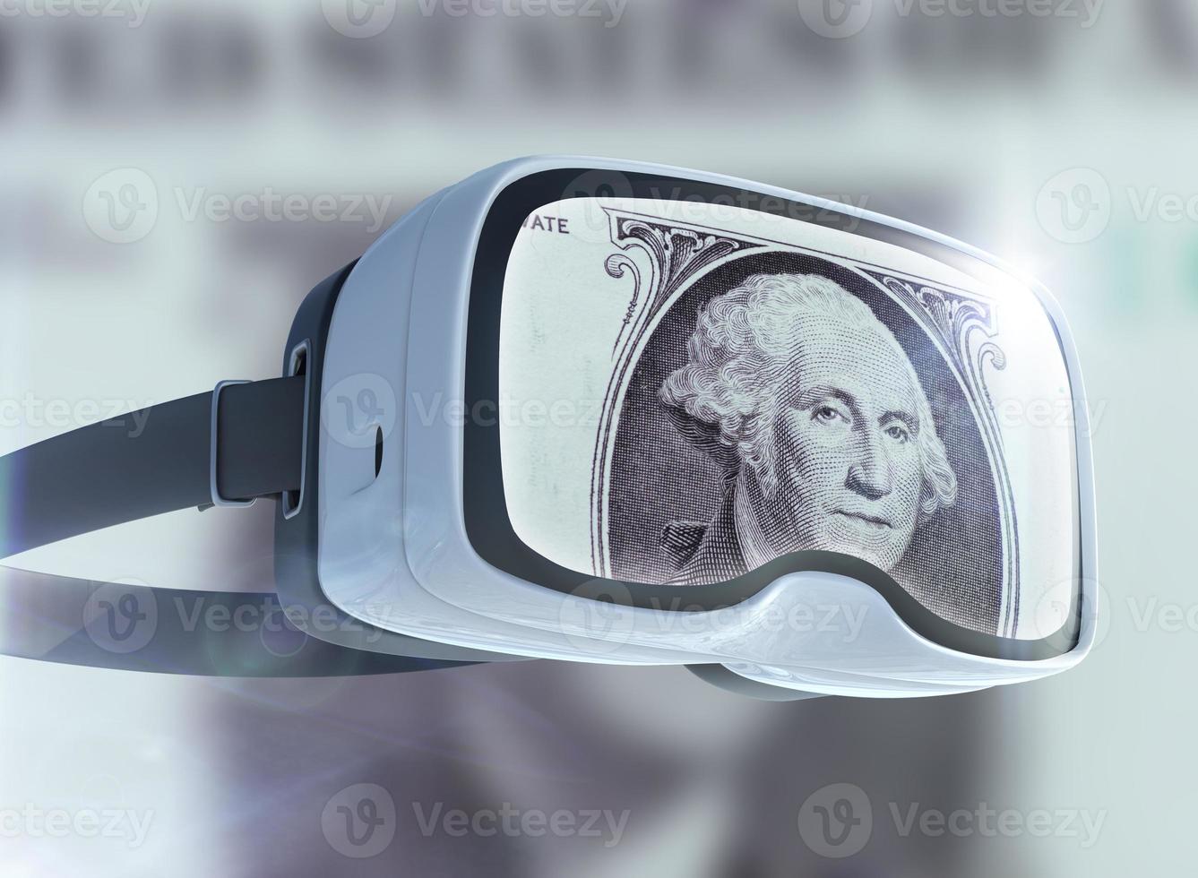 Virtual reality glasses, business, technology, internet and networking concept photo