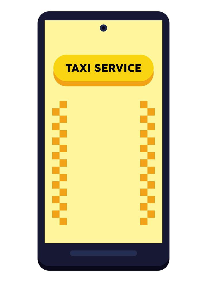 smartphone with taxi service vector