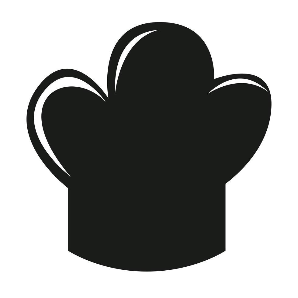 chef hat silhouette vector