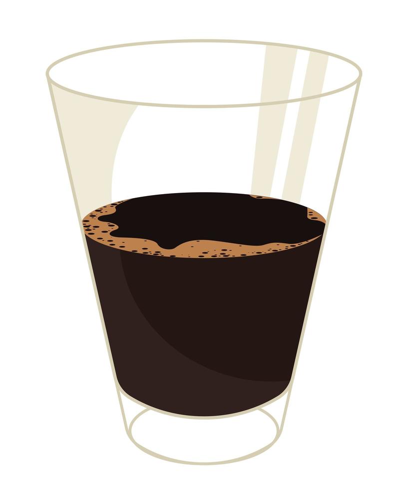 vaso de bebida de cafe vector