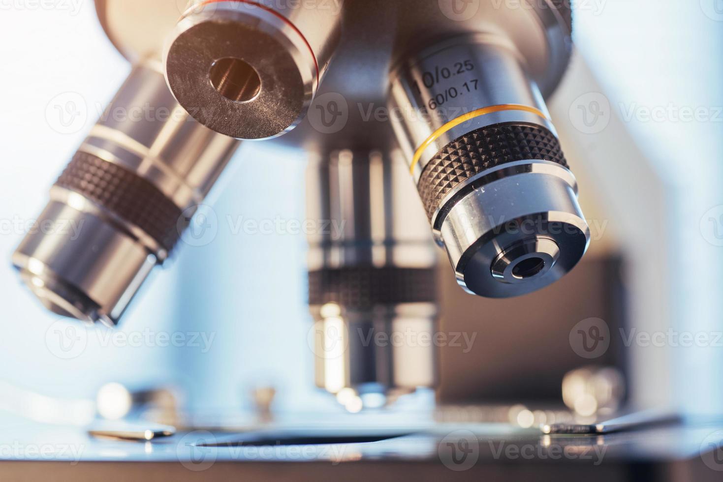 laboratory, microscope for chemistry biology test samples, Medical equipment, Scientific and healthcare research background. photo