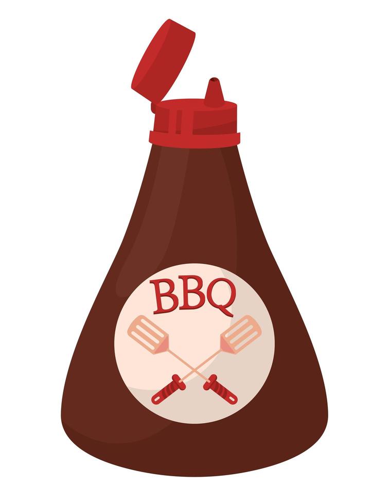bbq sauce bottle vector