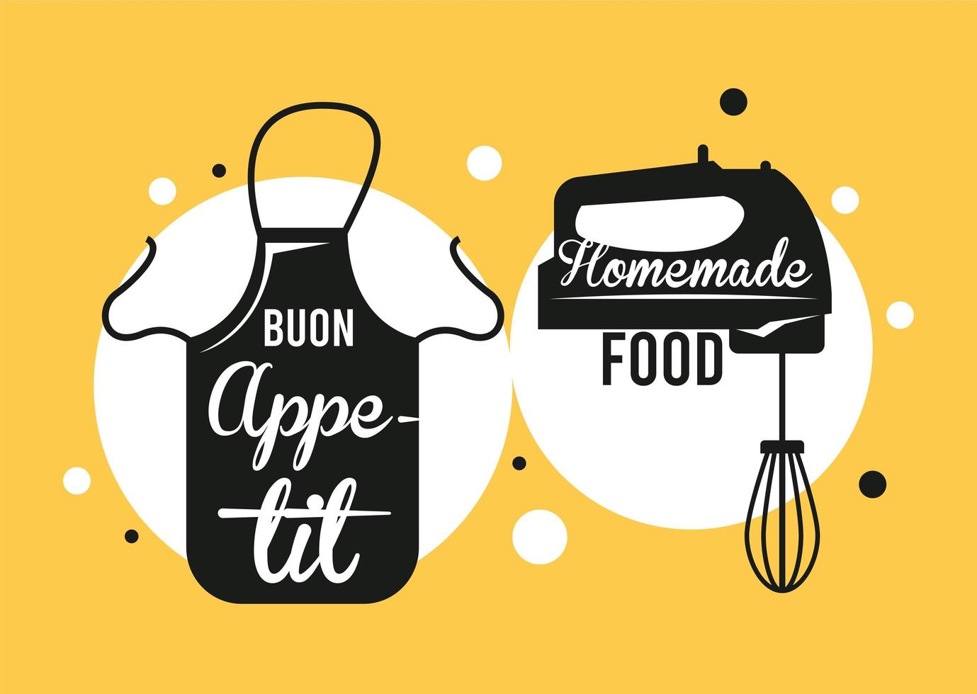 two food cook labels vector