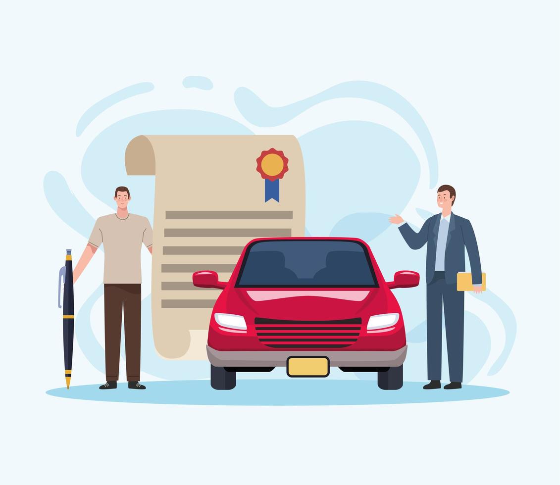car insurance with policy vector
