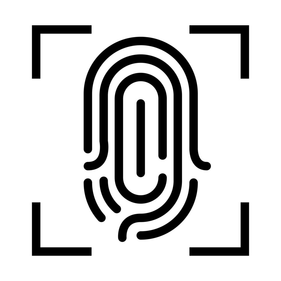 fingerprint cyber security vector