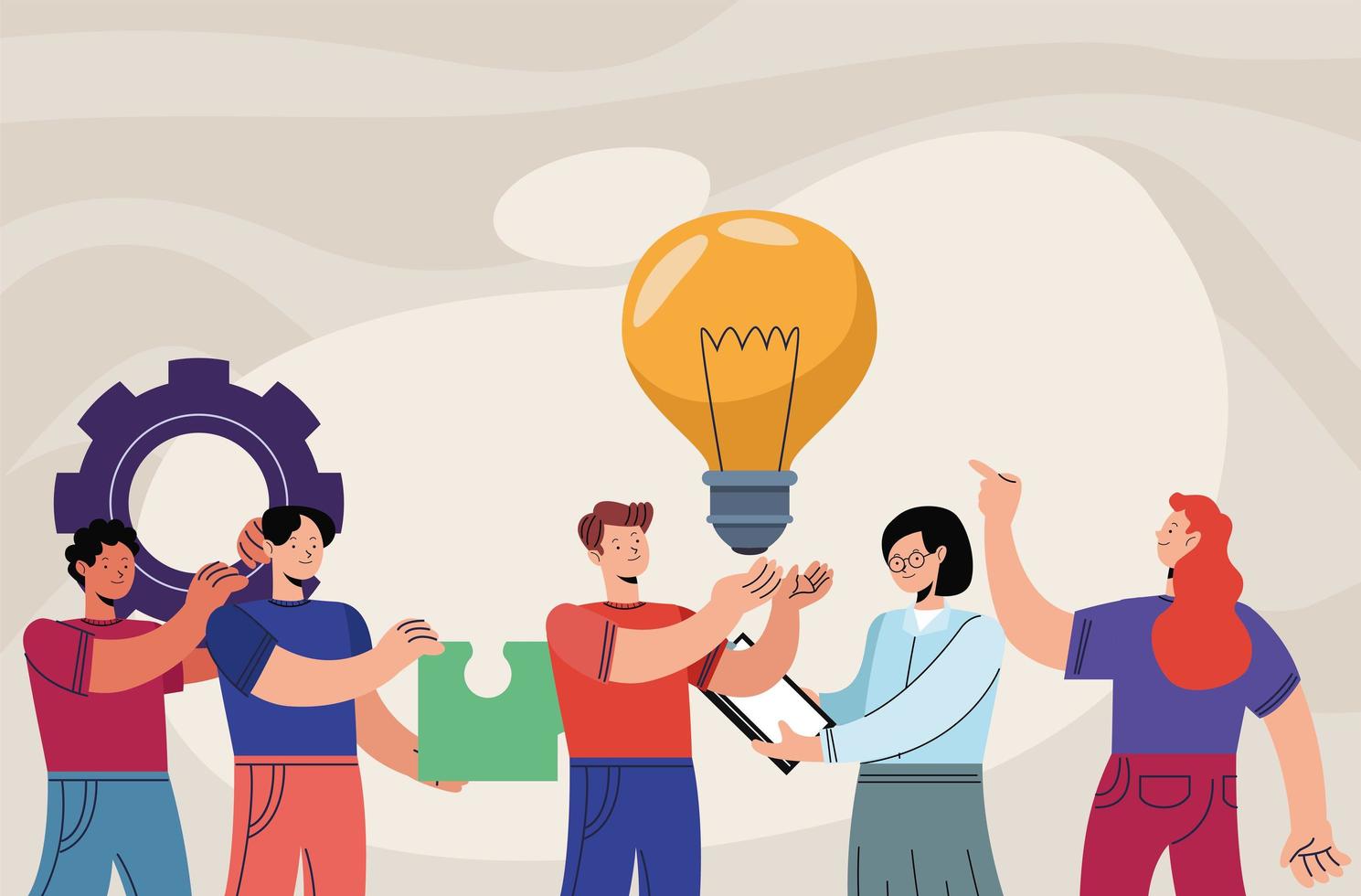 creative innovation people vector