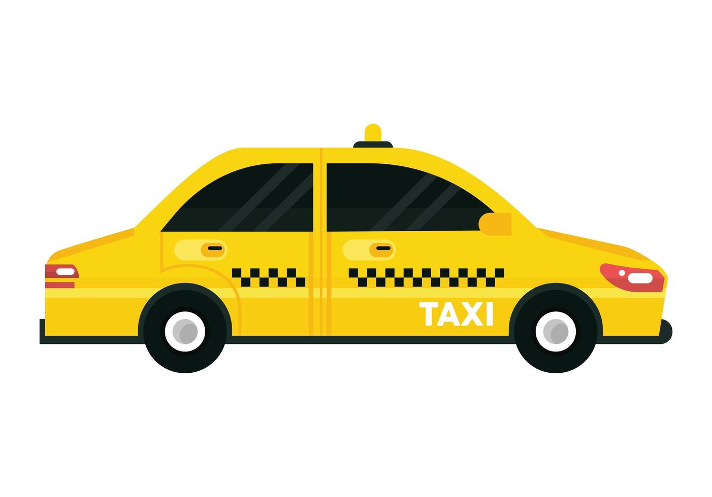 sedan taxi car vector