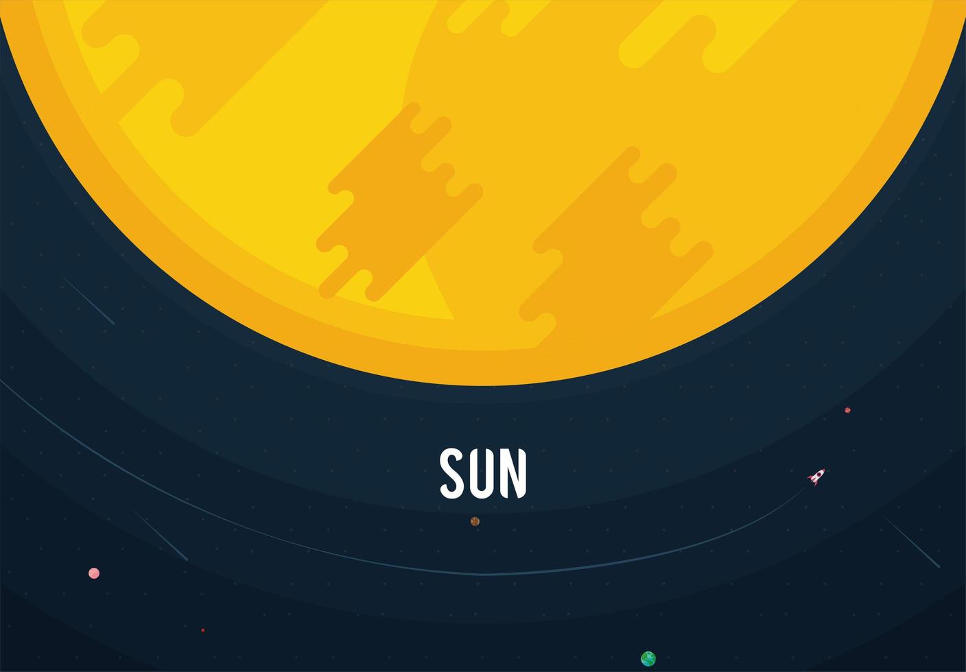 universe sun and name vector