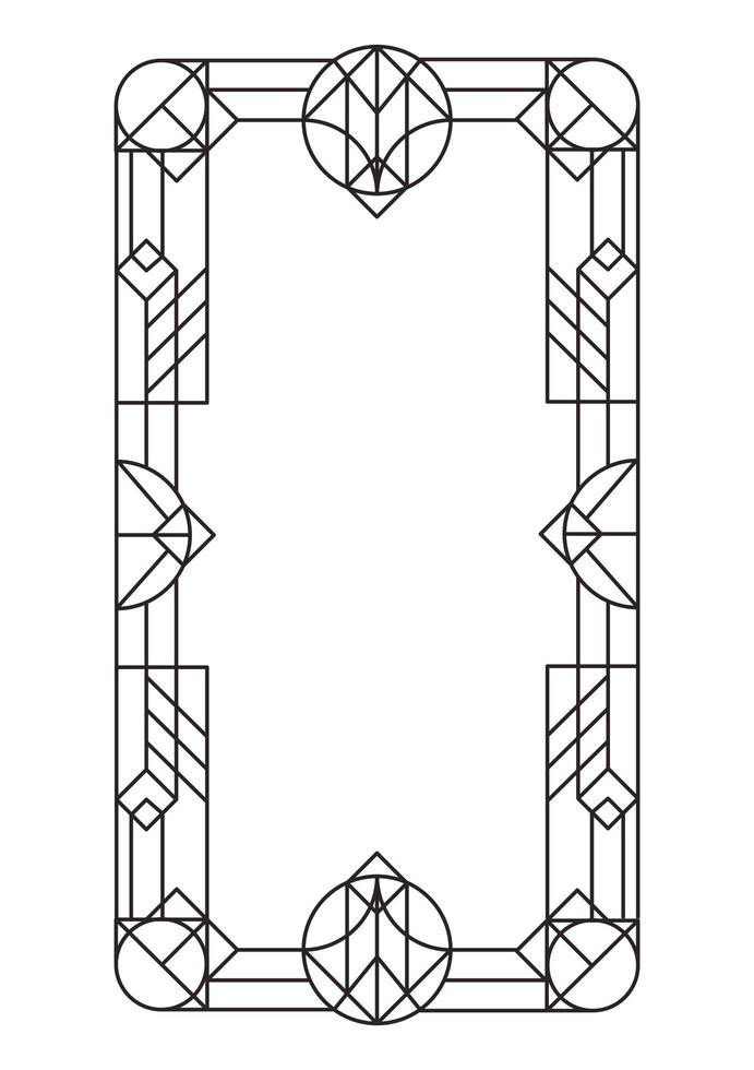 old frame art deco vector