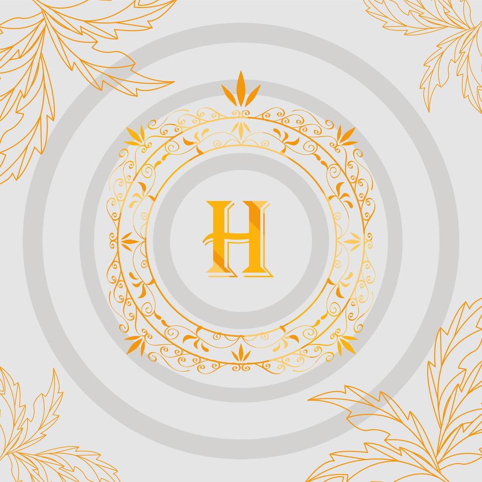 golden circular monogram with h vector