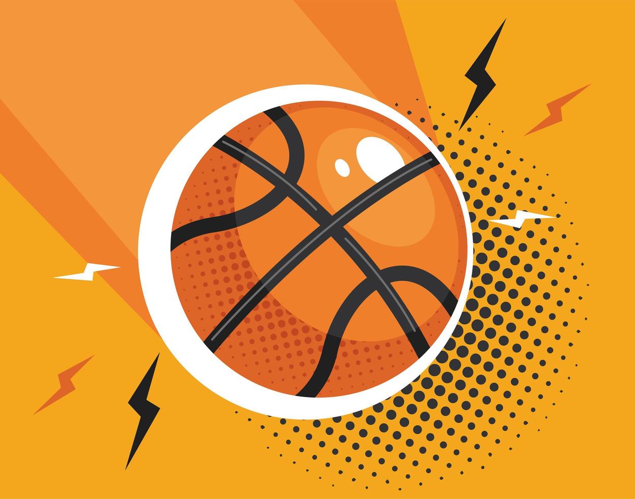 basketball sport balloon poster vector