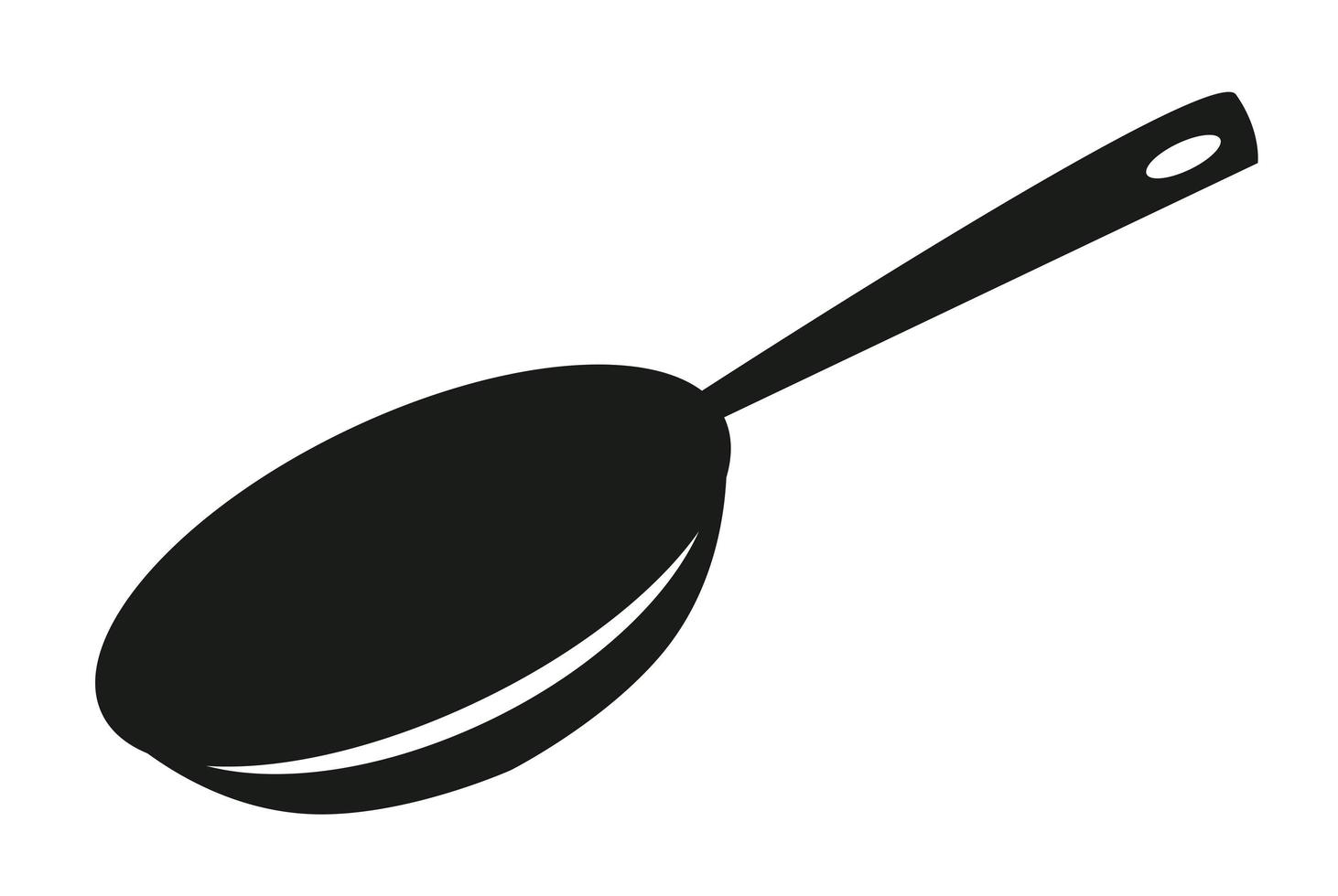 kitchen pan silhouette vector