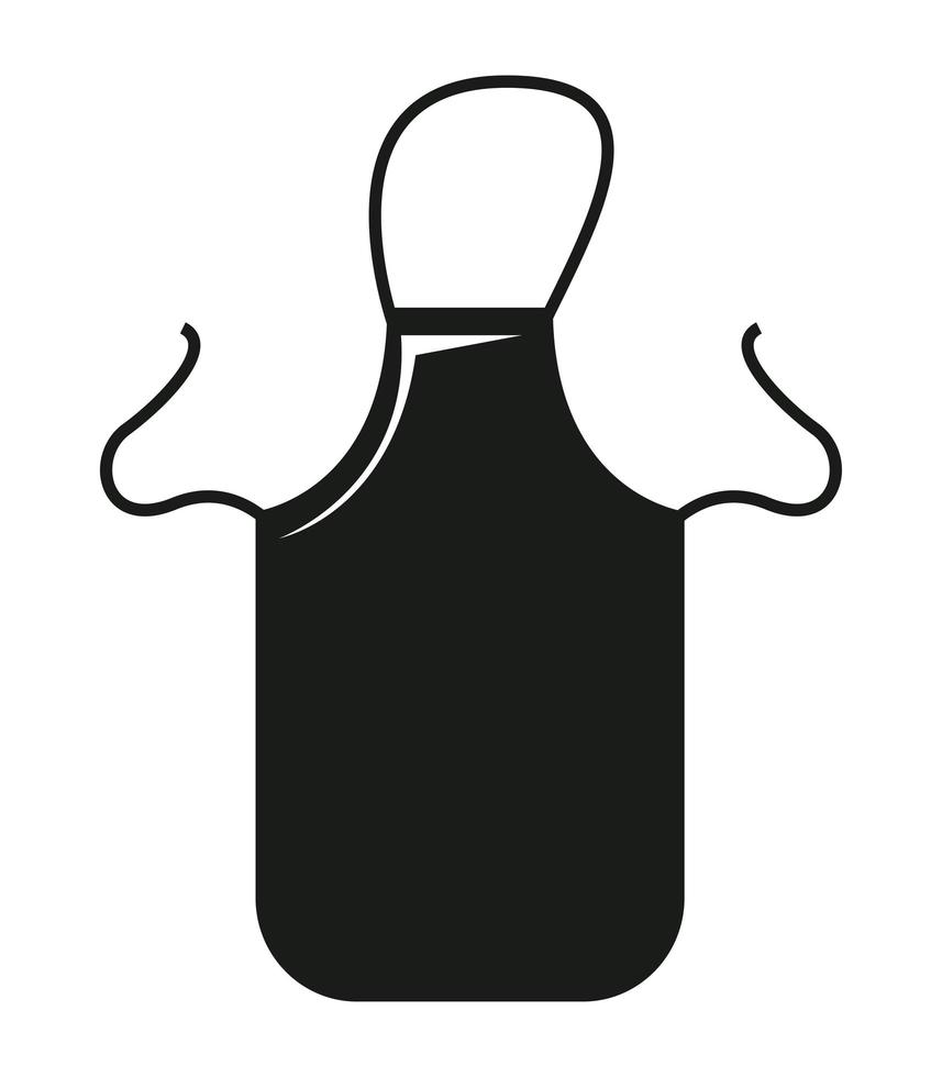kitchen aprom silhouette vector