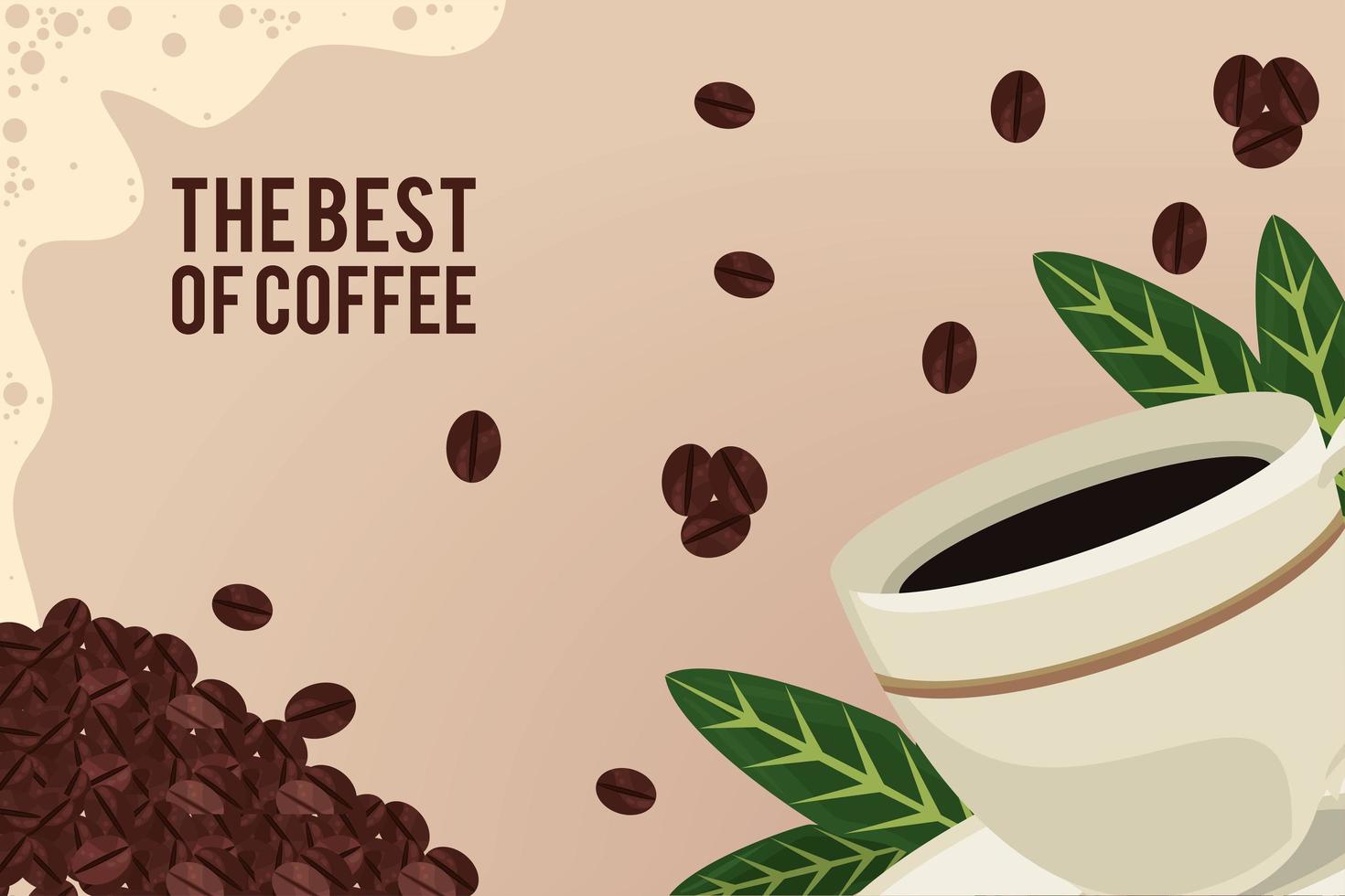 the best coffee with grains vector