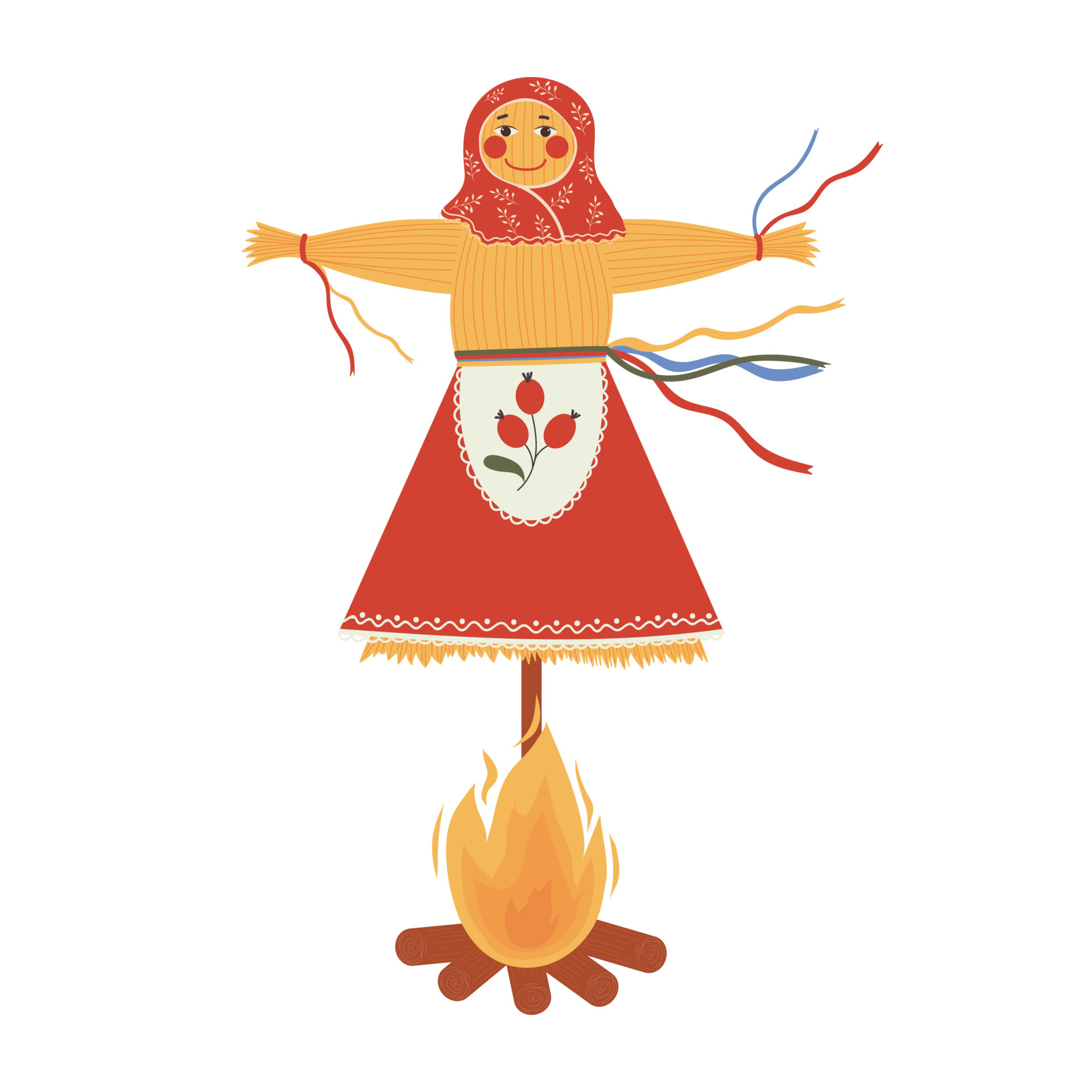 Рисунок кукла масленица