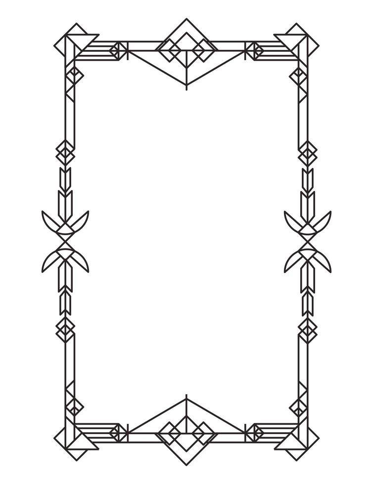 border frame art deco vector