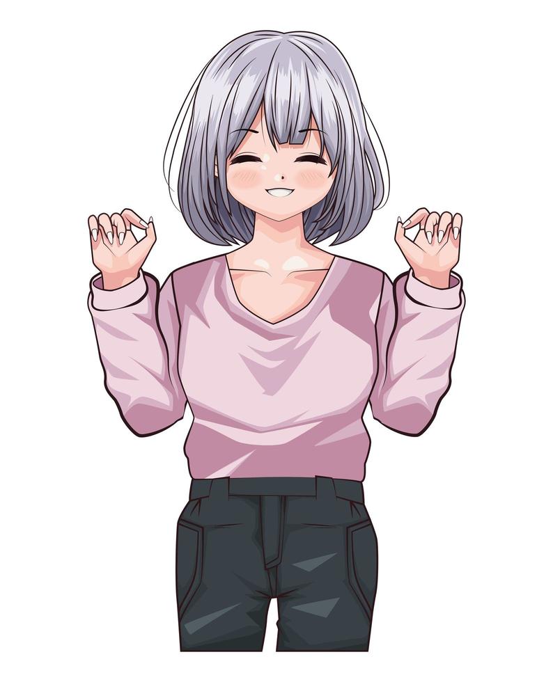 Girl, bob cut and short hair anime #1992597 on animesher.com