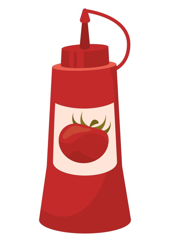 ketchup tomato bottle vector