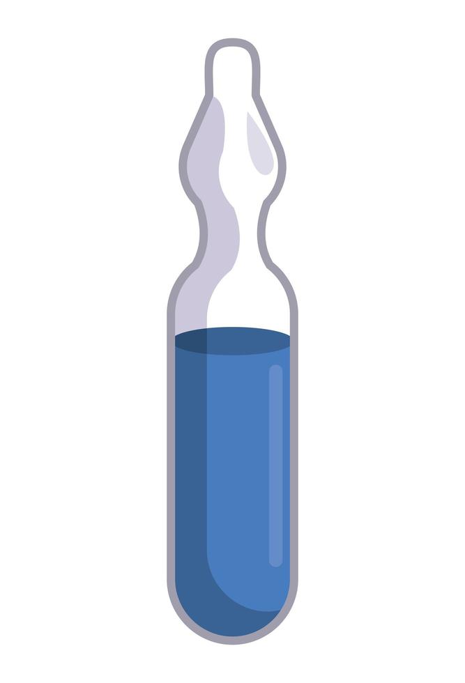 vial with blue liquid vector