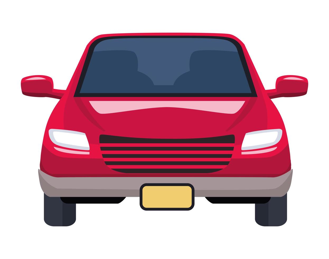 red car front vector