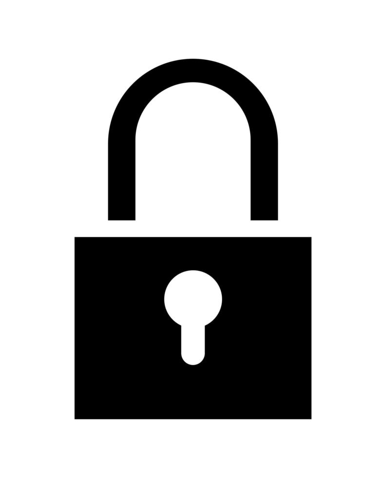 safe secure padlock vector