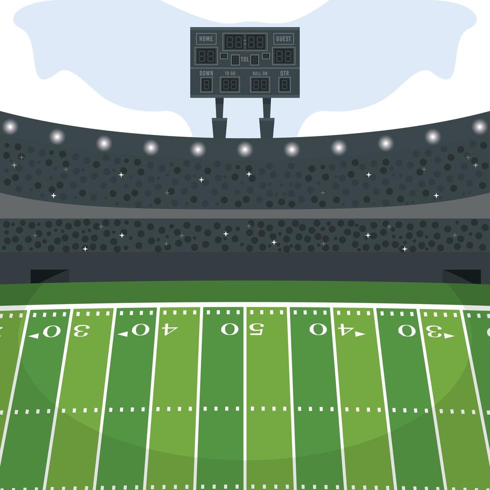 american football stadium vector