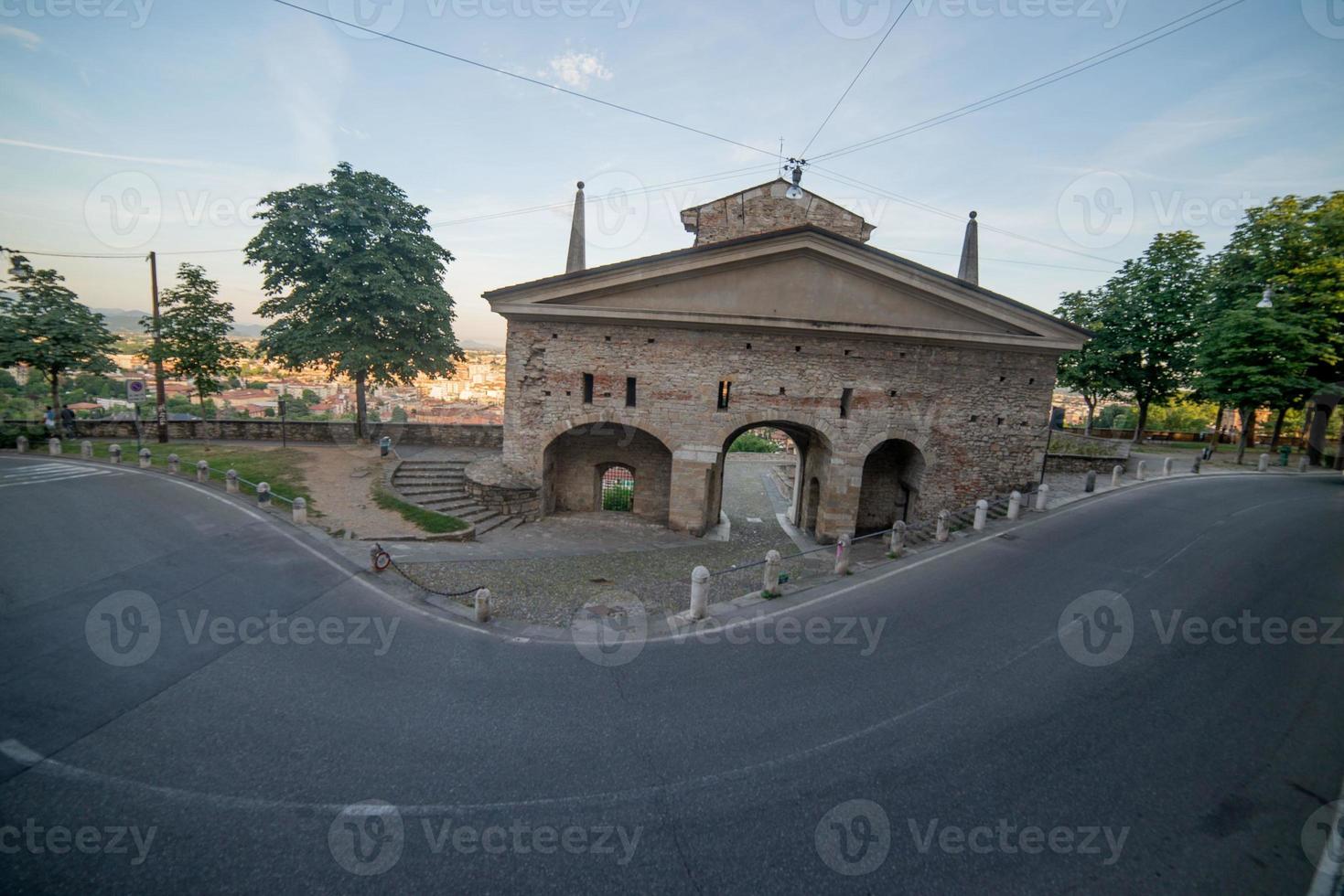 Porta San Giacomo in Bergamo Ancient gate of access to the fortified city of Bergamo photo