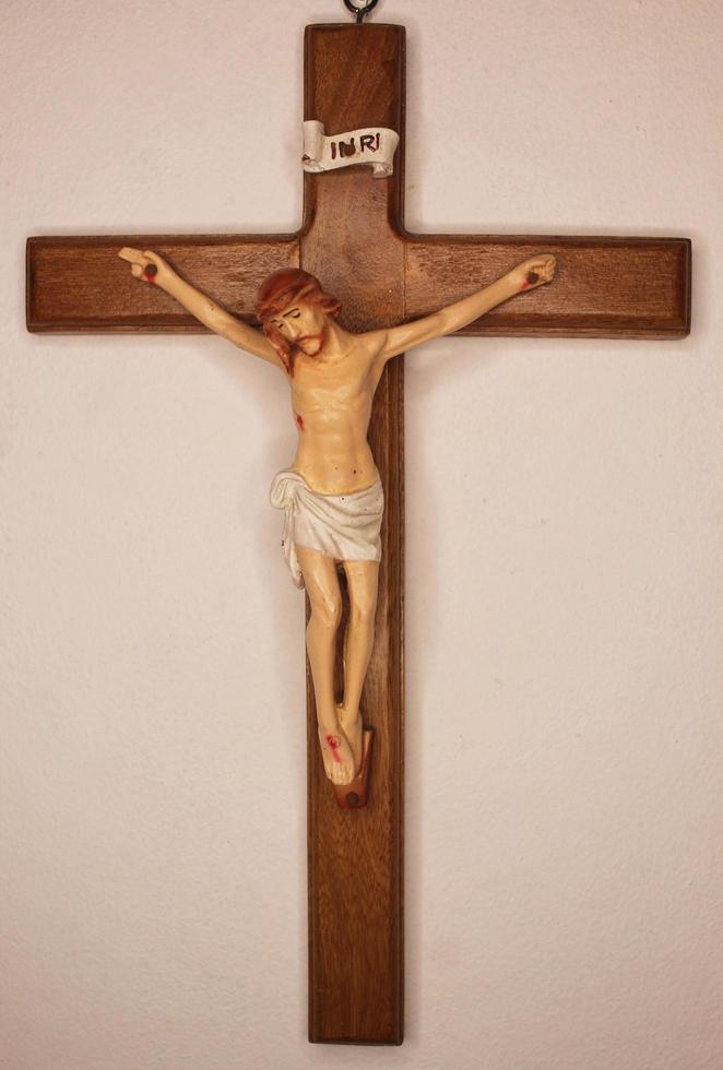 the cross of Jesus is made of wood , Purwakarta, West Java - Indonesia, 25 January 2022 photo