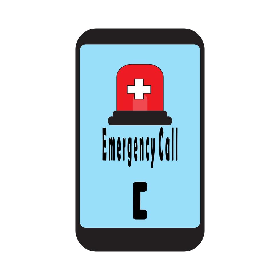 emergency call vector illustration on white background