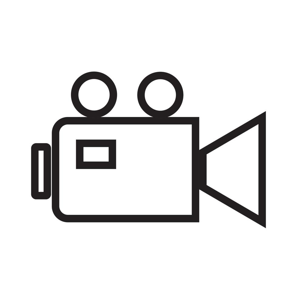 ilustración de vector gráfico de cámara de película con concepto de icono plano, buena ilustración de cámara de película