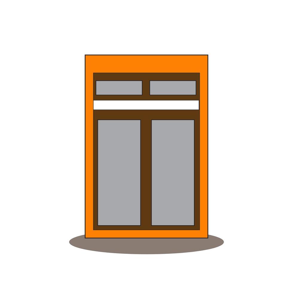 vector illustration of a window on a white background