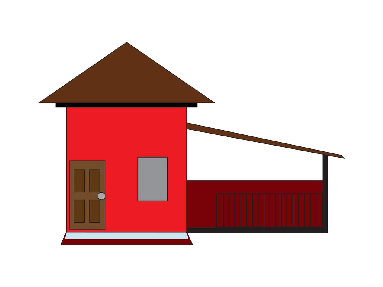 vector illustration of a house design with a very simple minimalist concept