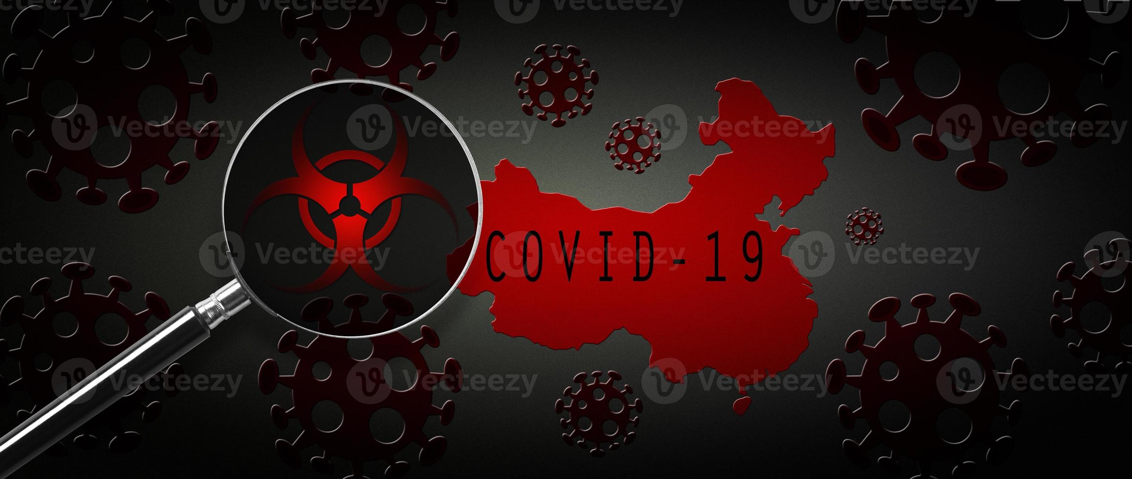 Corona virus background, pandemic risk concept. 3D illustration photo