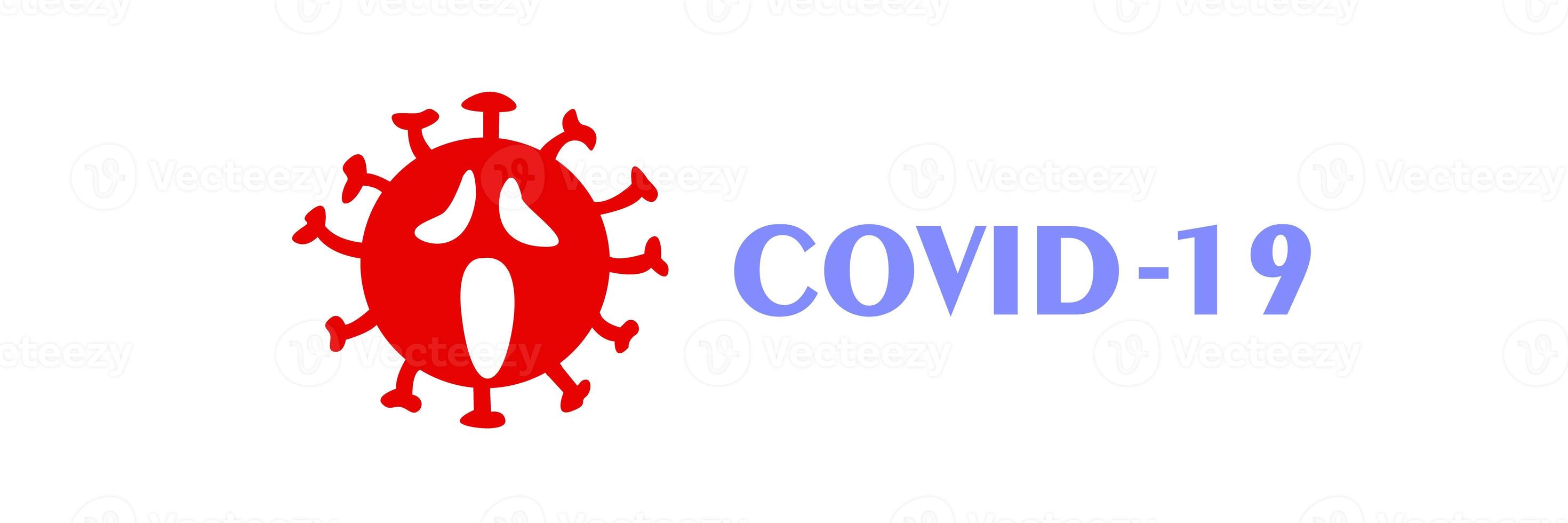 Scared Covid-19 cell with an open mouth and a crown on its head. 3D illustration photo