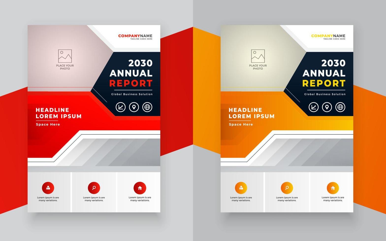 Modern Abstract Business Annual Report Flyers brochure template vector