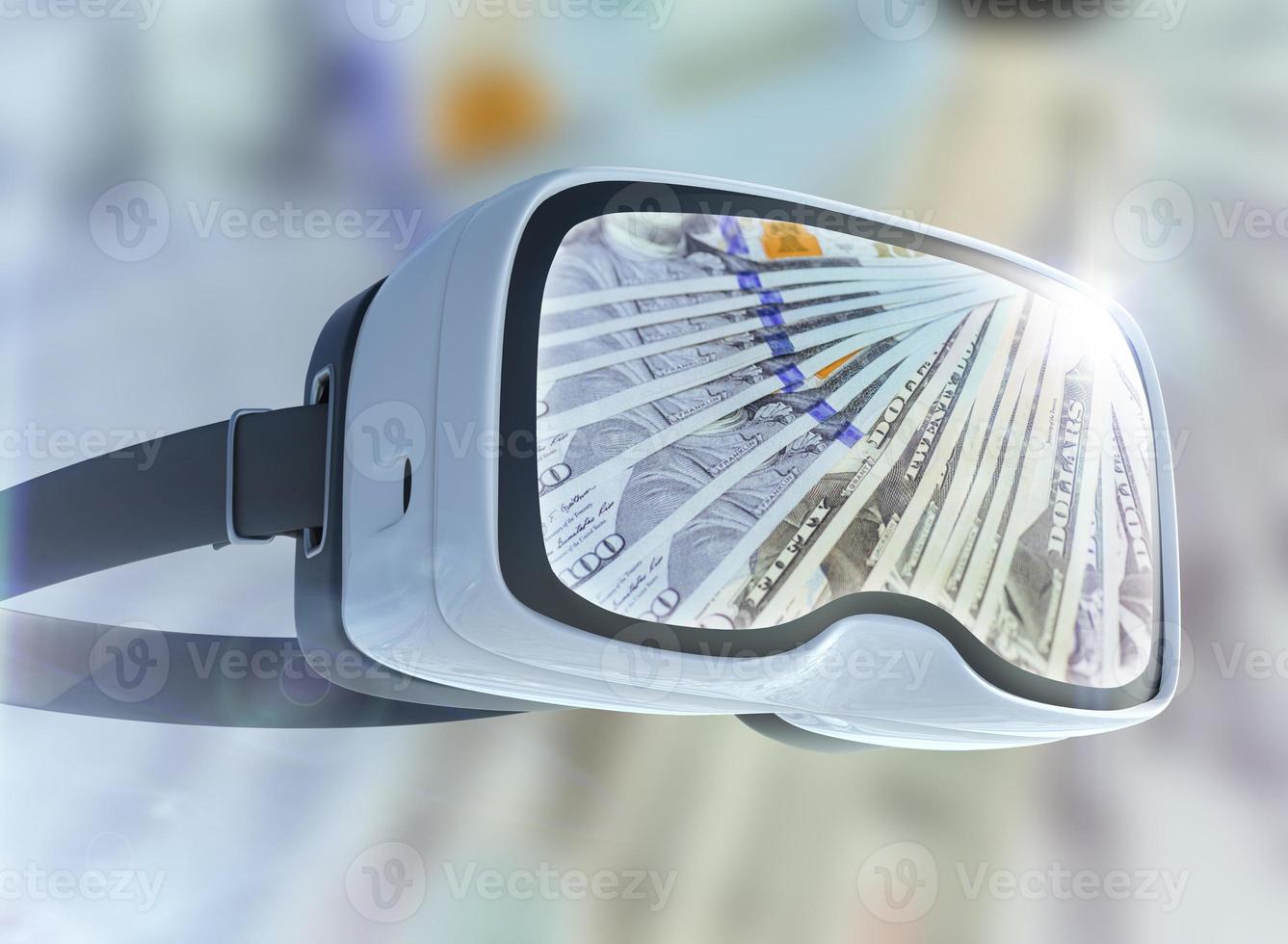 Virtual reality glasses, business, technology, internet and networking concept photo