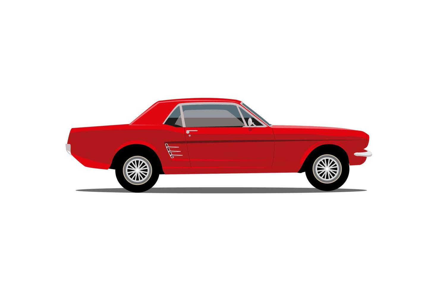vector de coche rojo de diseño plano