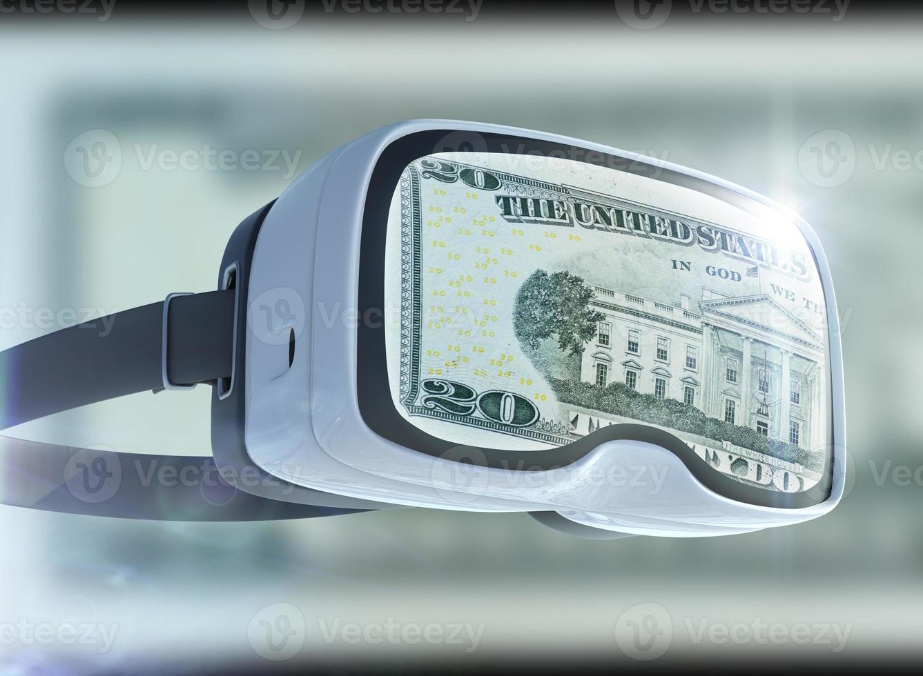 Virtual reality glasses, business, technology, internet and networking concept photo