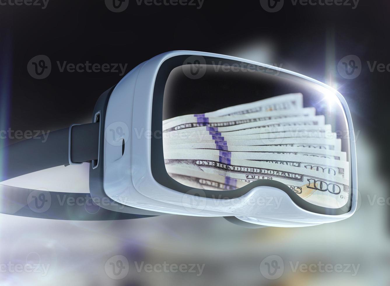 Virtual reality glasses, business, technology, internet and networking concept photo