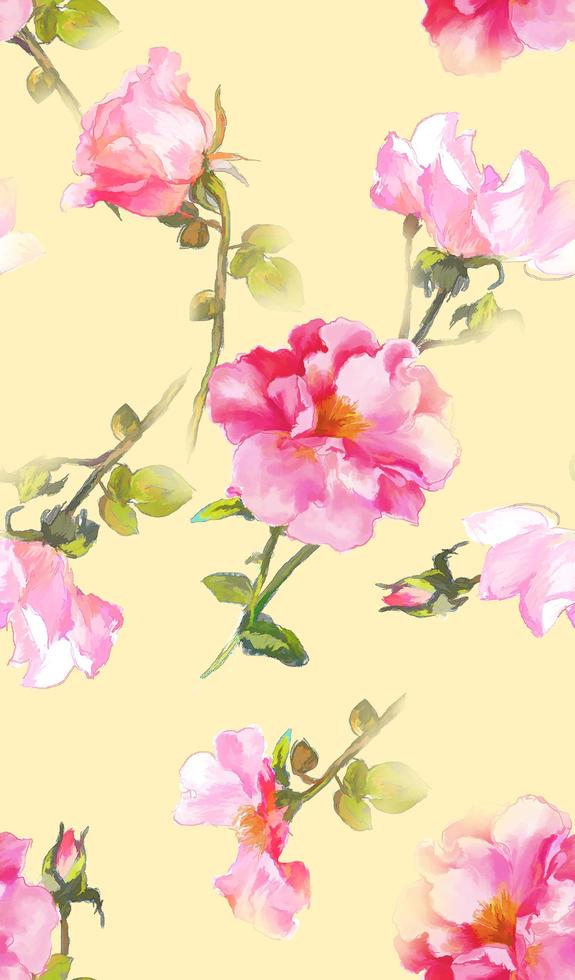 flowers pattern design floral seeamless botanical tropical bacakground seamless photo