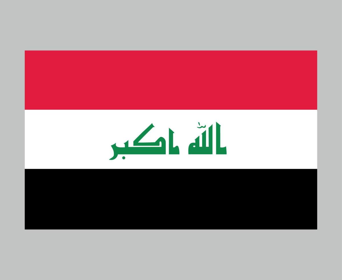 Iraq Flag National Asia Emblem Symbol Icon Vector Illustration Abstract Design Element