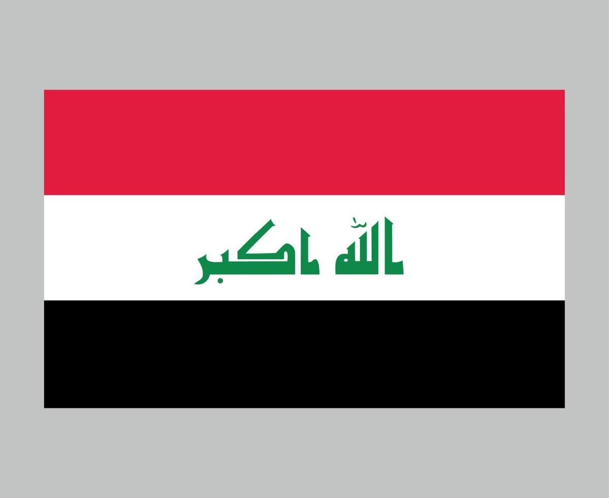 irak bandera nacional asia emblema símbolo icono vector ilustración diseño abstracto elemento