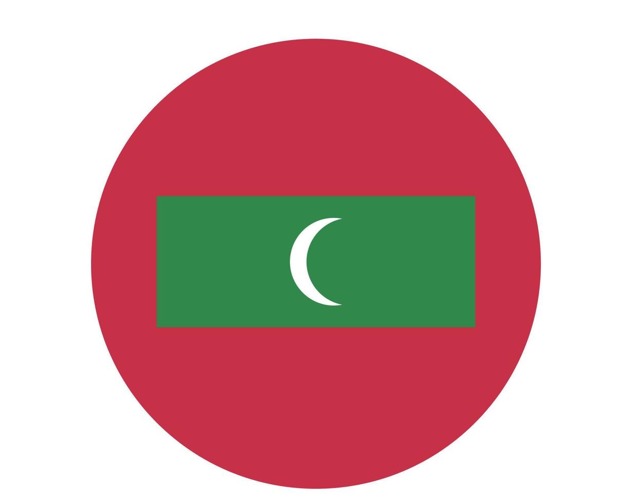 Maldives Flag National Asia Emblem Icon Vector Illustration Abstract Design Element