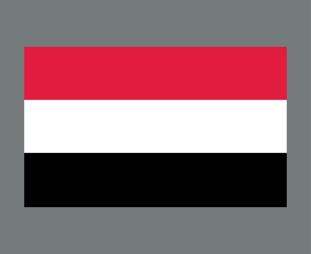 Yemen Flag National Asia Emblem Symbol Icon Vector Illustration Abstract Design Element